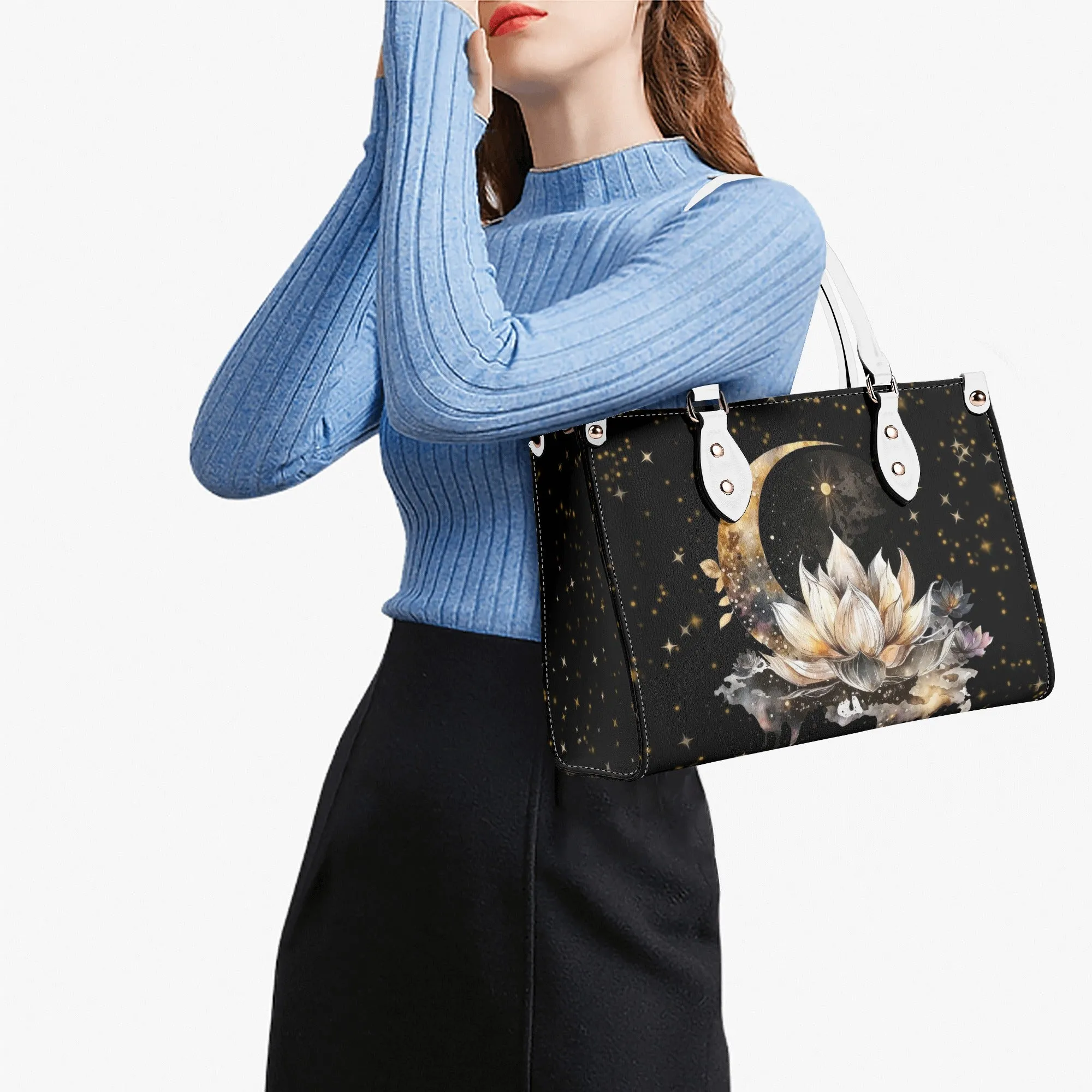 Lotus Moon Luxury Women PU Leather Handbag
