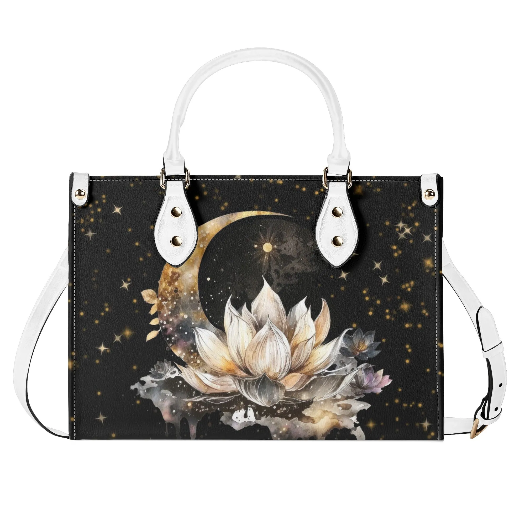 Lotus Moon Luxury Women PU Leather Handbag