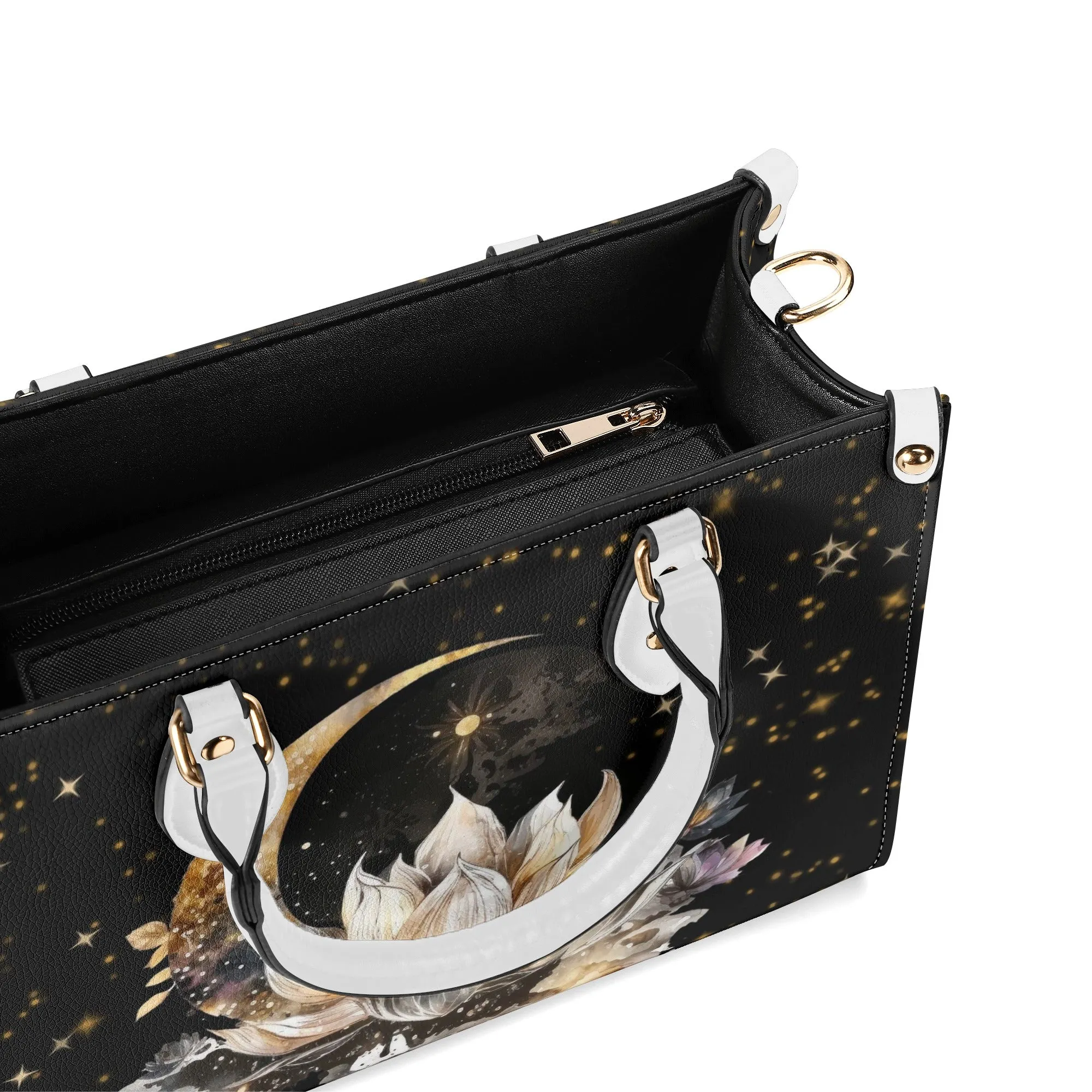 Lotus Moon Luxury Women PU Leather Handbag