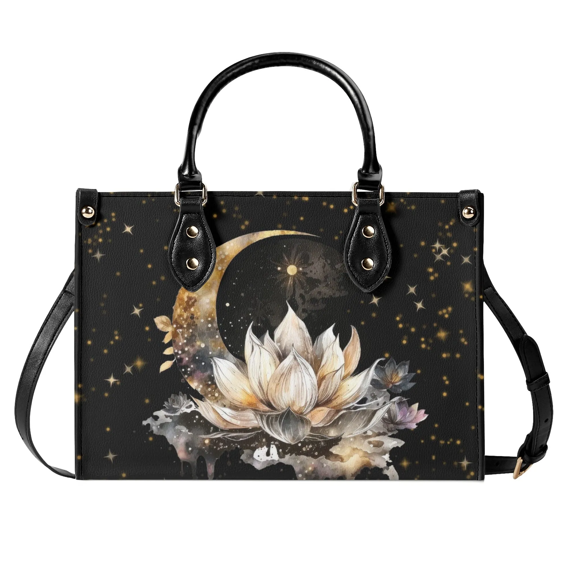 Lotus Moon Luxury Women PU Leather Handbag