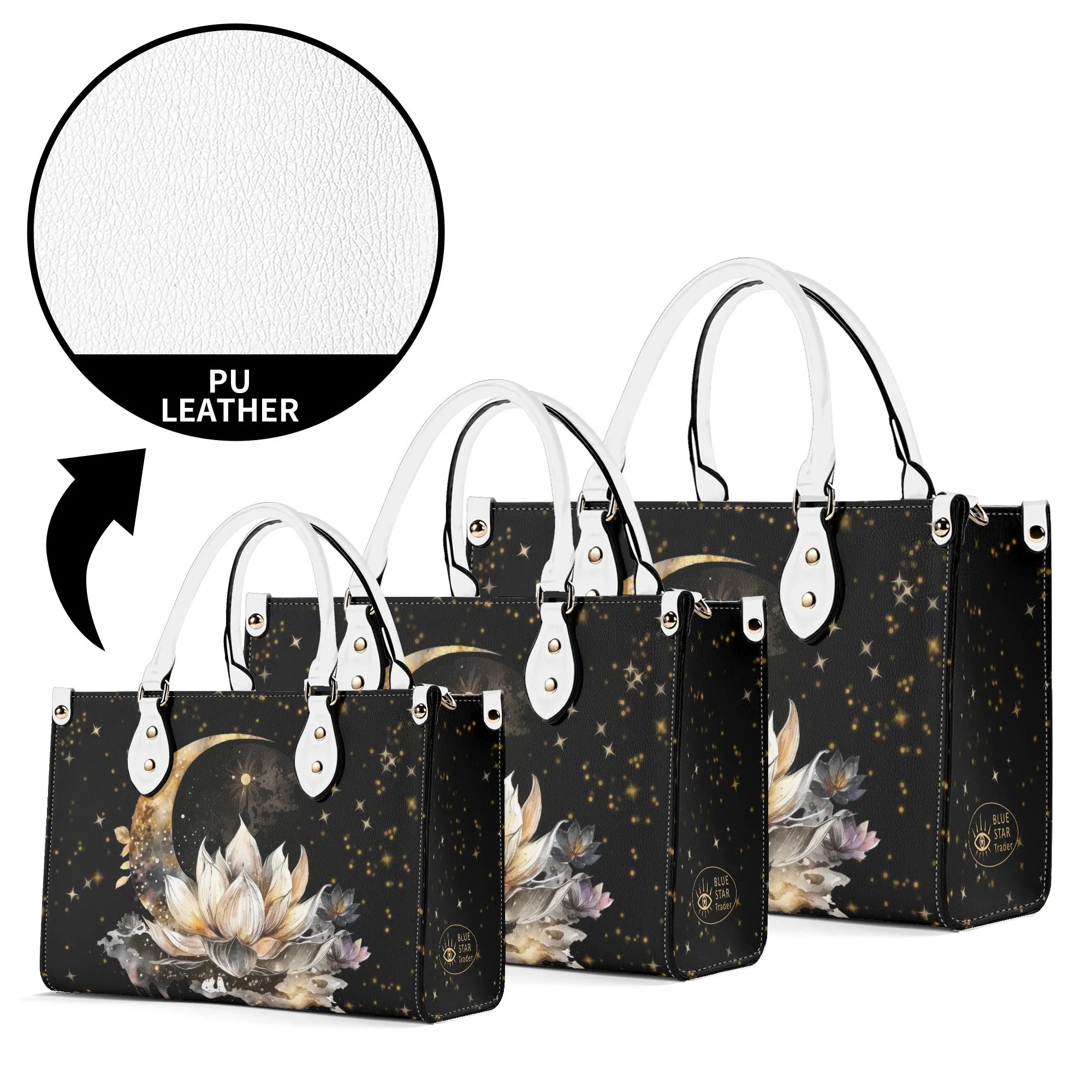 Lotus Moon Luxury Women PU Leather Handbag