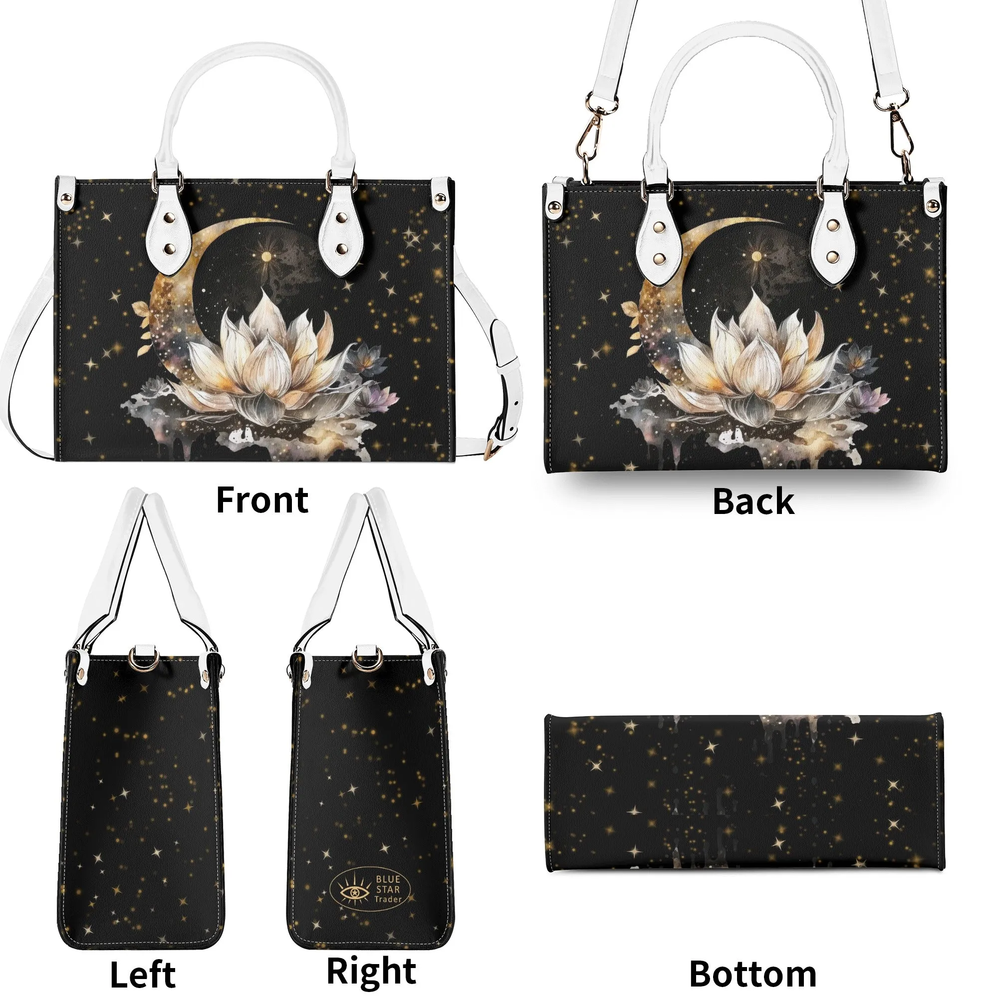 Lotus Moon Luxury Women PU Leather Handbag
