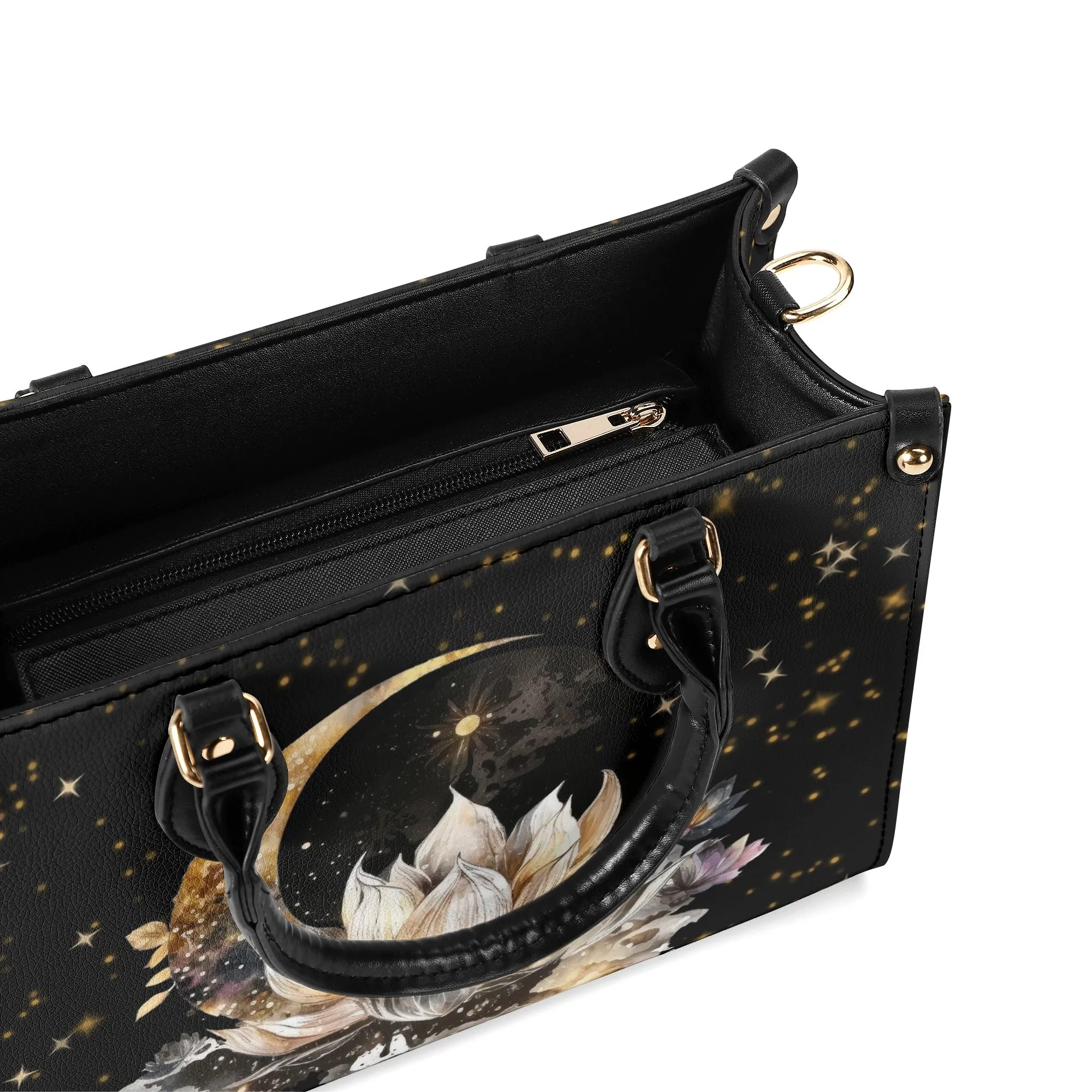 Lotus Moon Luxury Women PU Leather Handbag