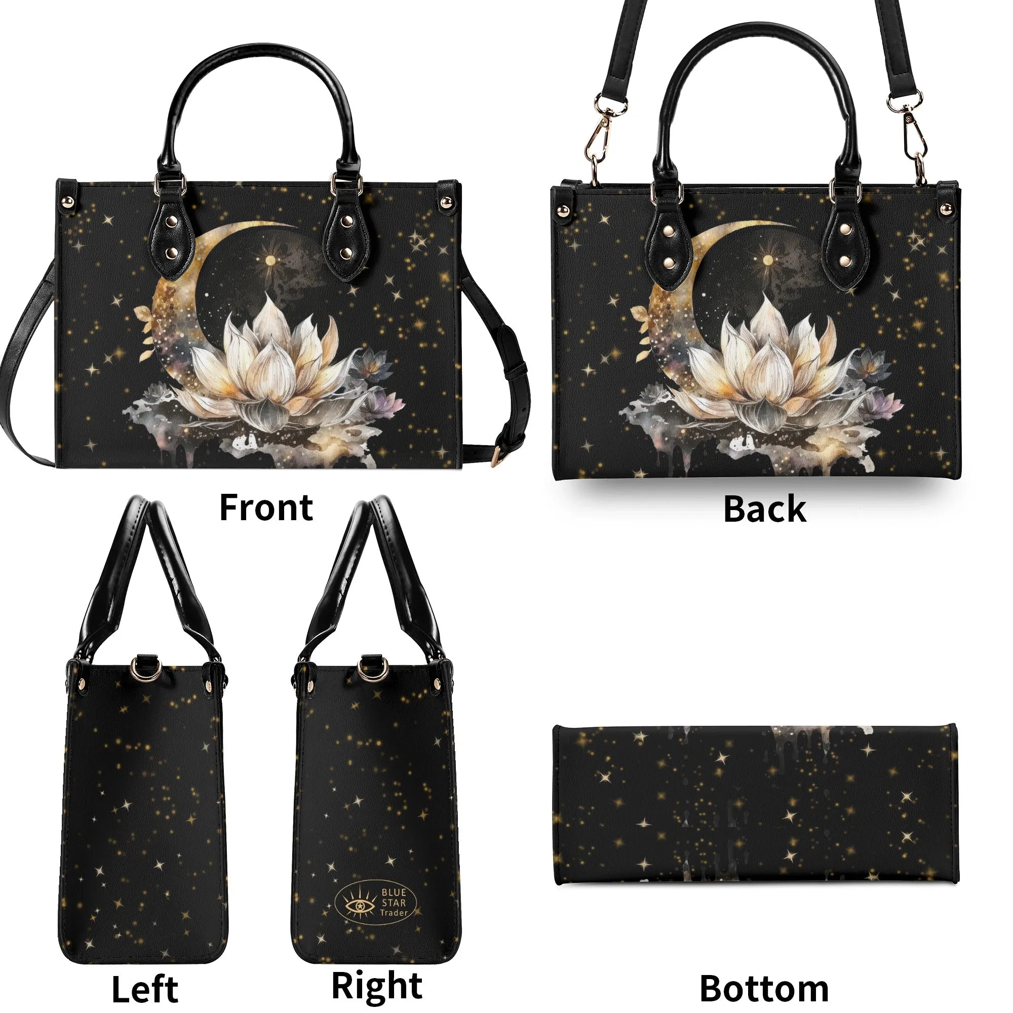 Lotus Moon Luxury Women PU Leather Handbag