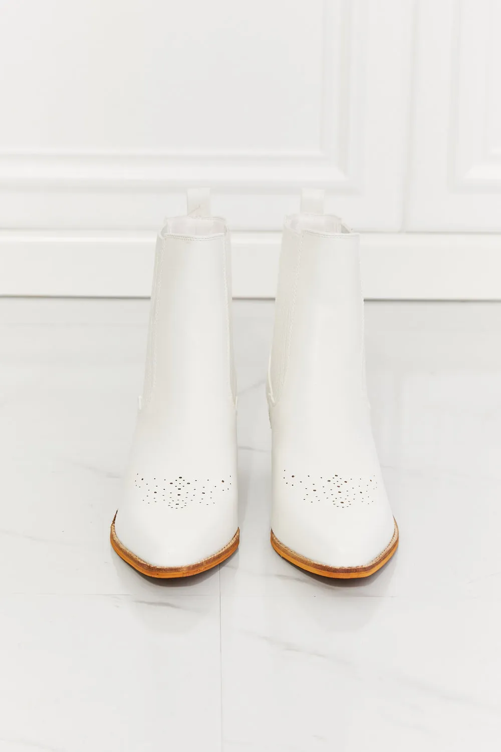 Love the Journey Stacked Heel Chelsea Boot in White ONLINE EXCLUSIVE