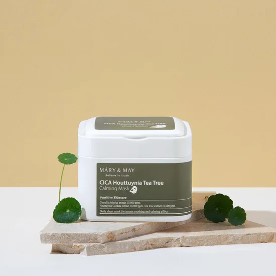 < New arrival > MARY & MAY CICA Houttuynia Tea Tree Calming Mask Pack - Box of 30 sheet masks