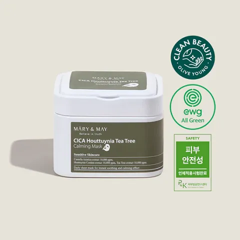 < New arrival > MARY & MAY CICA Houttuynia Tea Tree Calming Mask Pack - Box of 30 sheet masks
