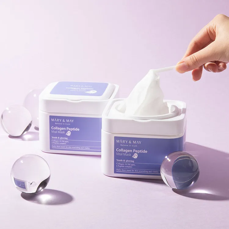 < New arrival > MARY & MAY Collagen Peptide Vital Mask Pack - Box of 30 sheet masks