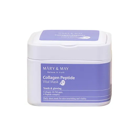 < New arrival > MARY & MAY Collagen Peptide Vital Mask Pack - Box of 30 sheet masks