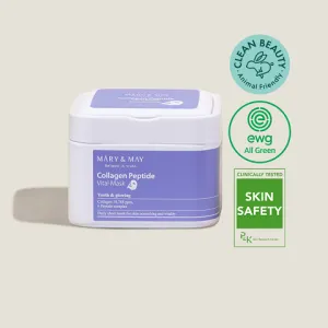 < New arrival > MARY & MAY Collagen Peptide Vital Mask Pack - Box of 30 sheet masks