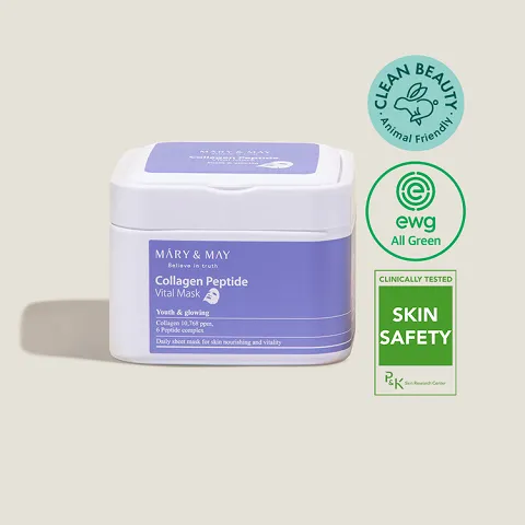 < New arrival > MARY & MAY Collagen Peptide Vital Mask Pack - Box of 30 sheet masks