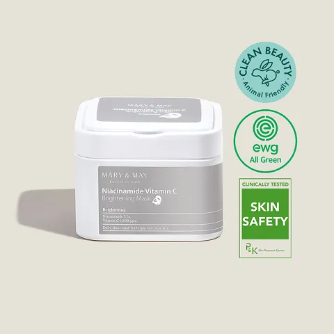 < New arrival > MARY & MAY Niacinamide Vitamin C Brightening Mask Pack - Box of 30 sheet masks