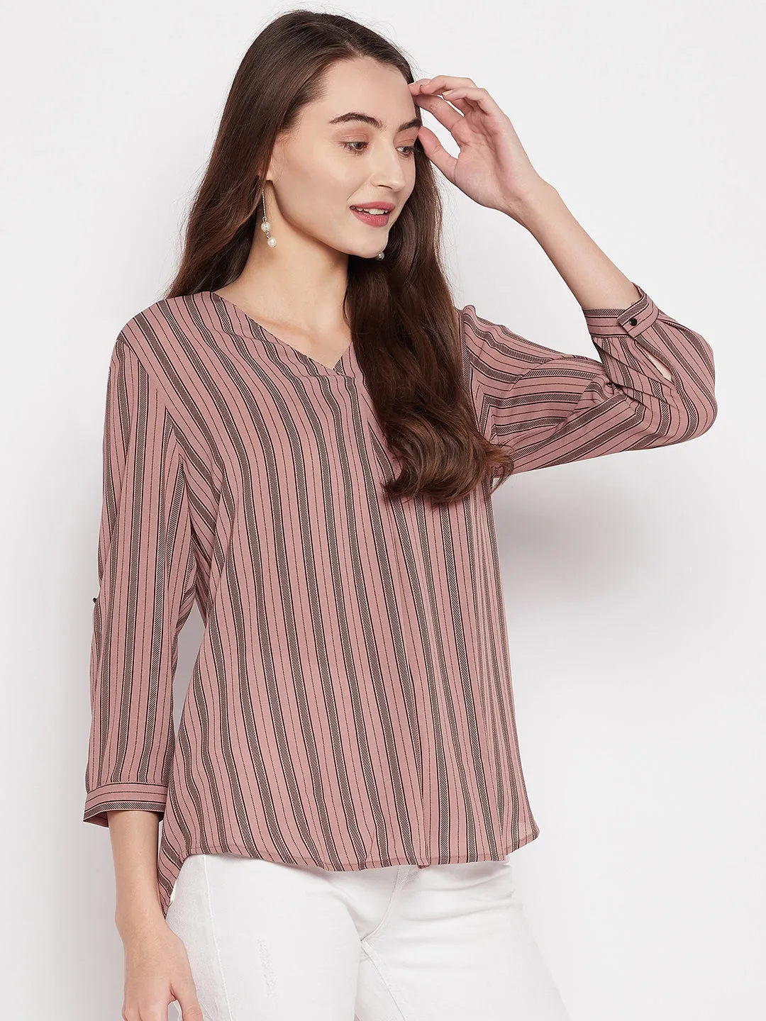 Madame Striped Blush Top