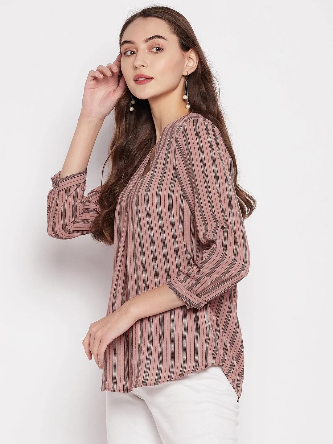Madame Striped Blush Top