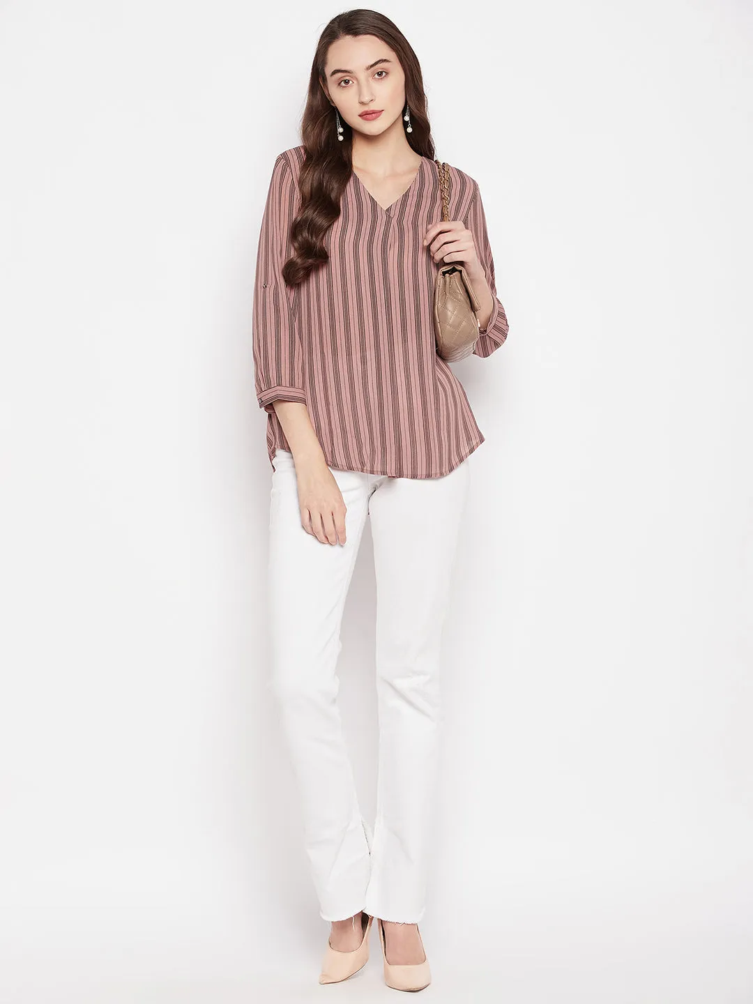 Madame Striped Blush Top