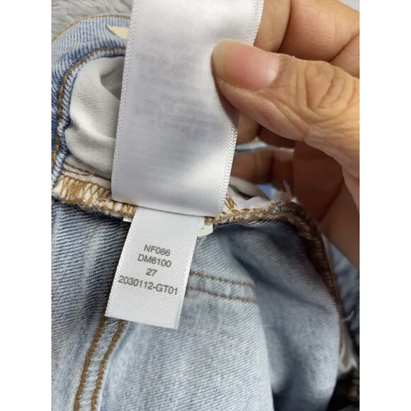 Madewell The Perfect Vintage Crop Jeans Women's Size 27 High Rise Distresssed