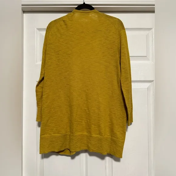 Madewell Yellow Lightweight Open Front Long Sleeve Sweater Women's Size XXS
