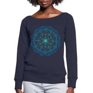 Mandala Wide Neck Sweatshirt