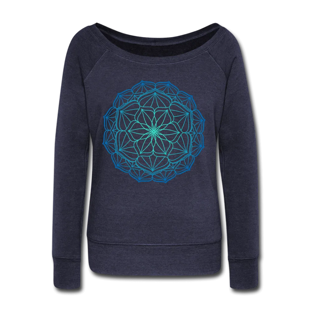 Mandala Wide Neck Sweatshirt
