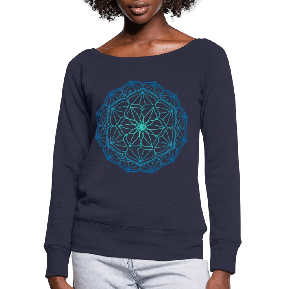 Mandala Wide Neck Sweatshirt