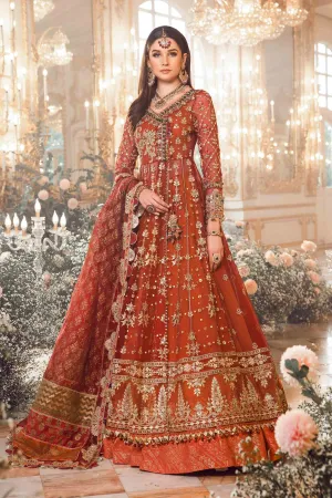 Maria B Mbroidered Collection '23 | Maroon BD-2705