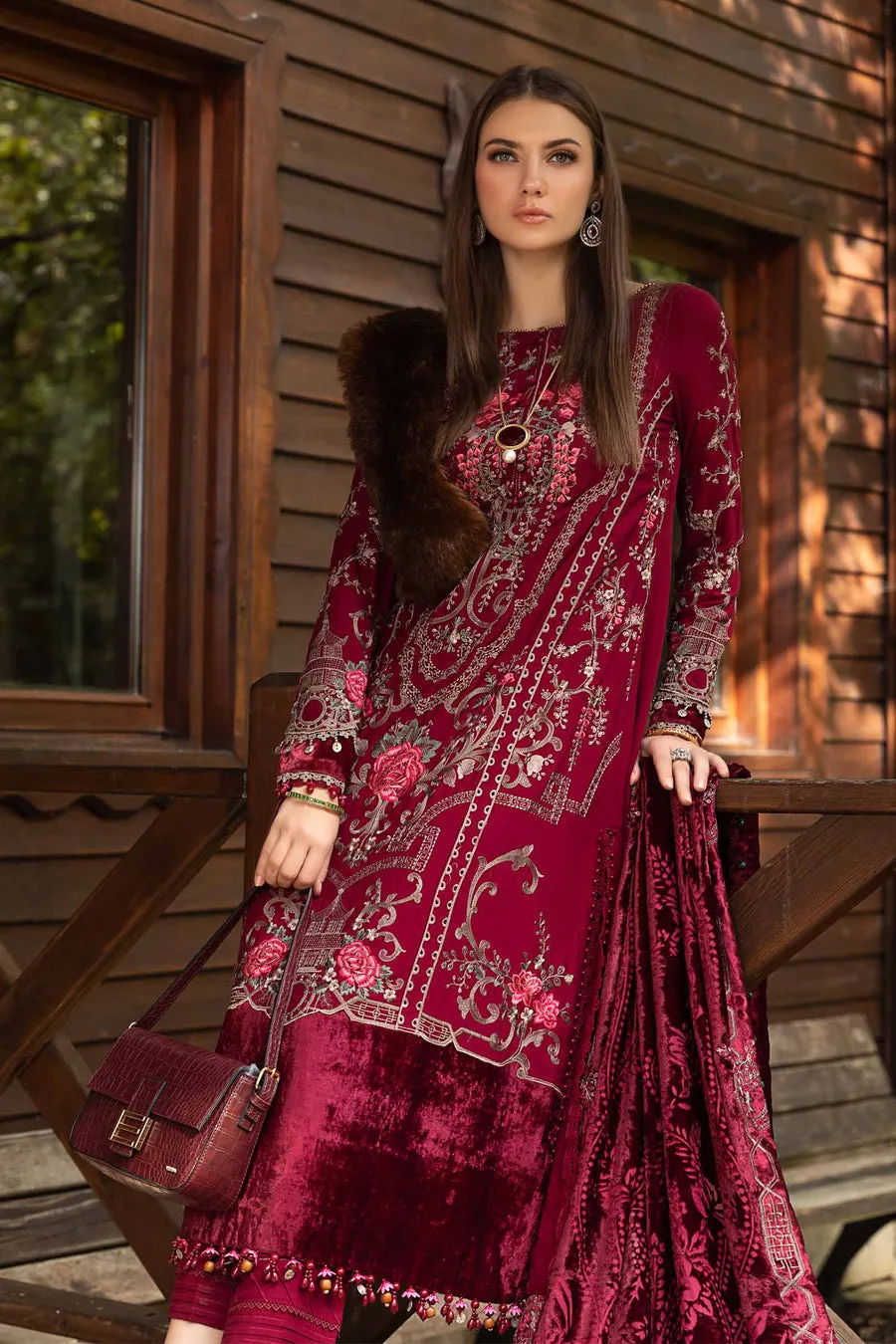 Maria.B | Linen Collection '23 | Deep pink DL-1112