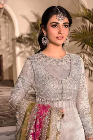 Maria.B. Unstitched MBROIDERED - Silver BD-2601