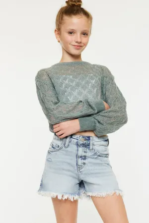 Marie High Rise Kids Shorts