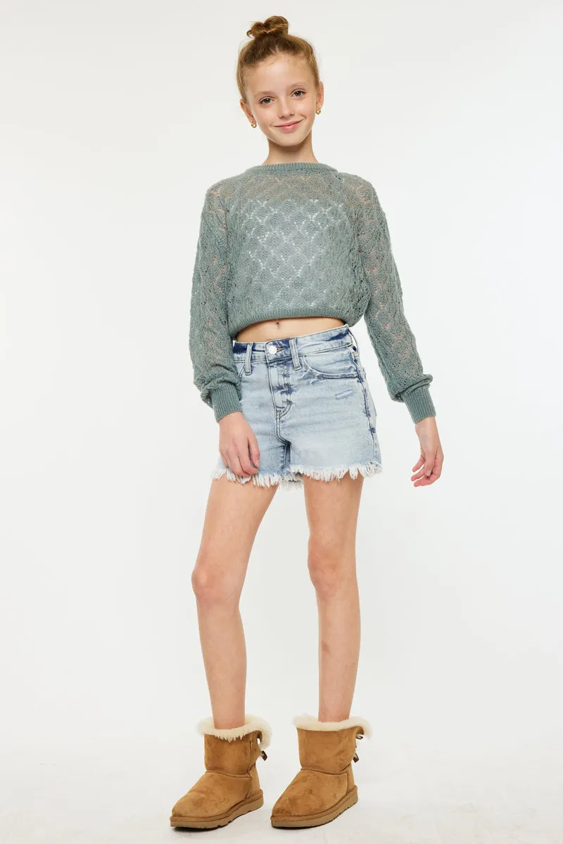 Marie High Rise Kids Shorts