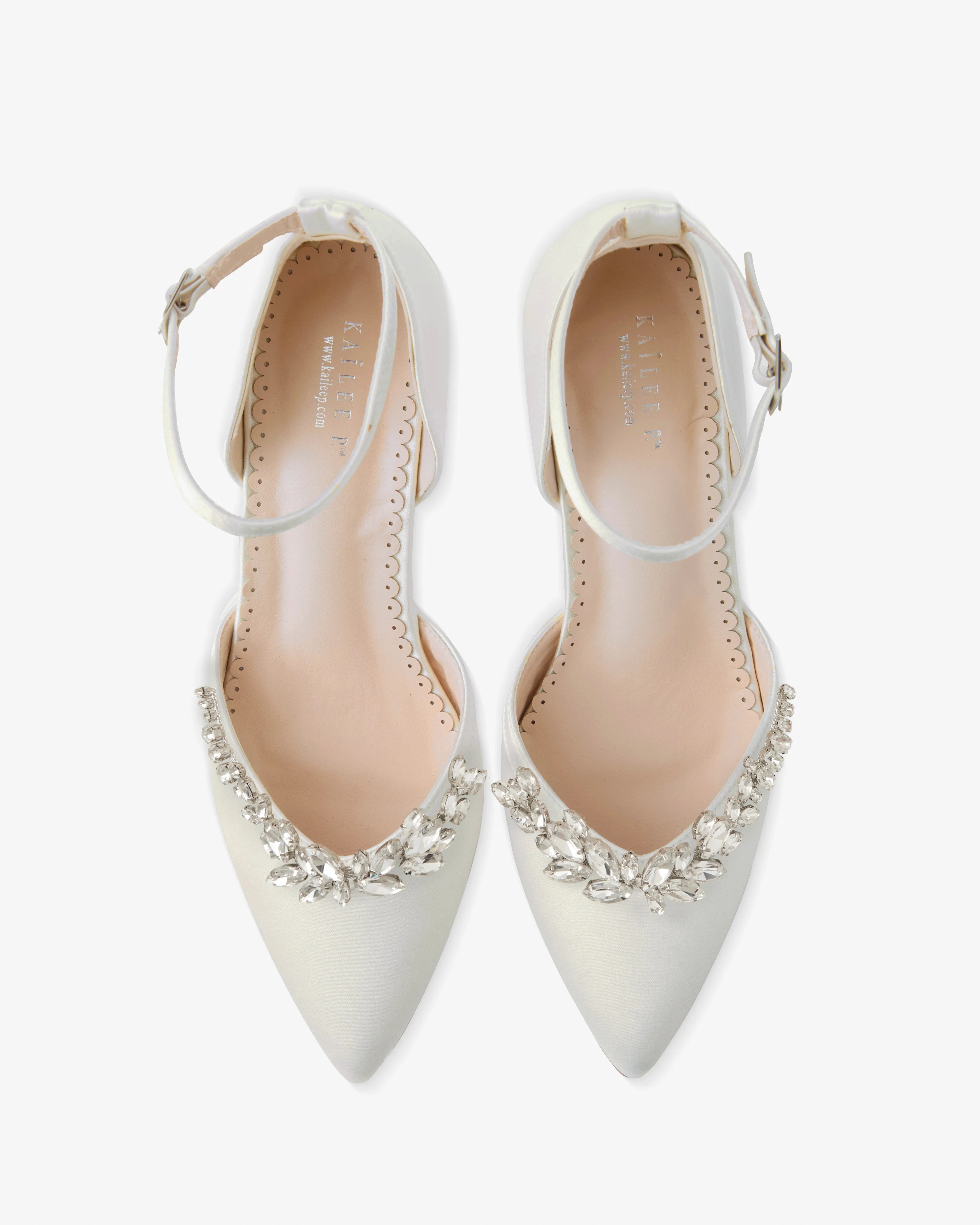 Marquise Rhinestone Block Heel Wedding Shoes