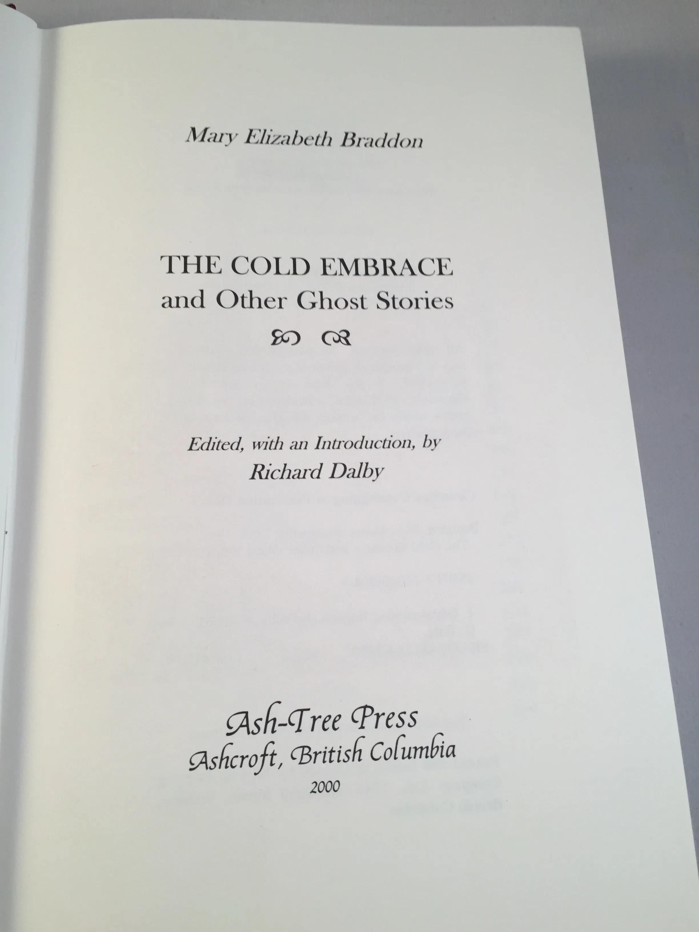 Mary Elizabeth Braddon - The Cold Embrace, Ash-Tree Press 2000