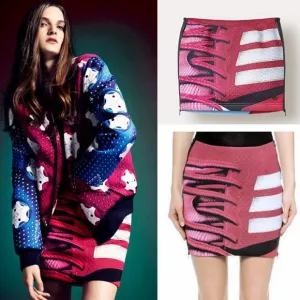 MARY KATRANTZOU X ADIDAS Original Printed Skirt Sz Medium
