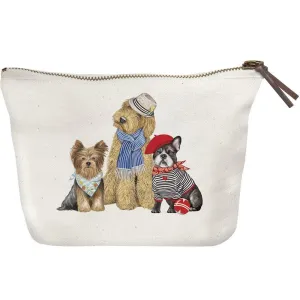 Mary Lake Thompson Yorkie Doodle Frenchie Canvas Pouch