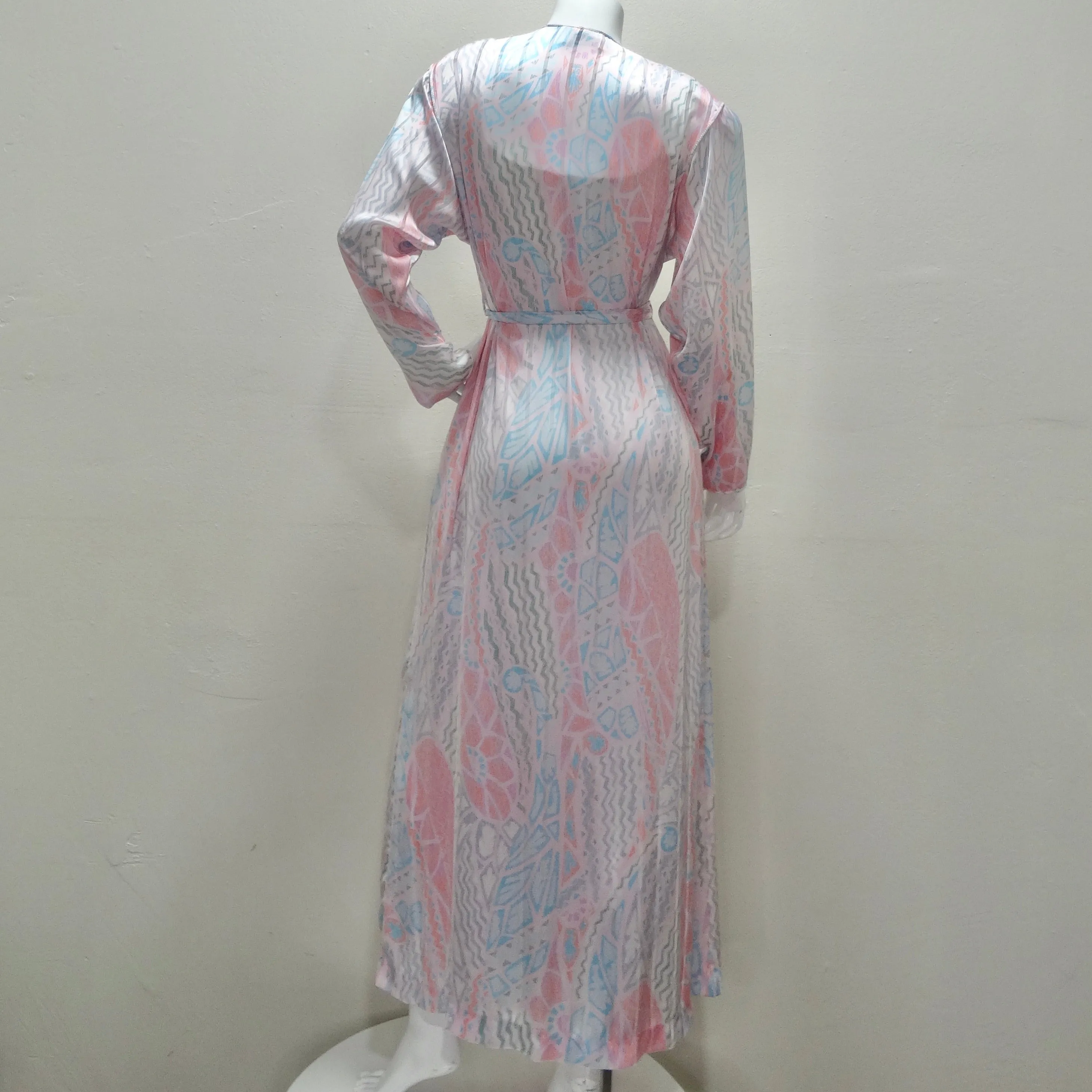 Mary Mcfadden 1980s Printed Robe