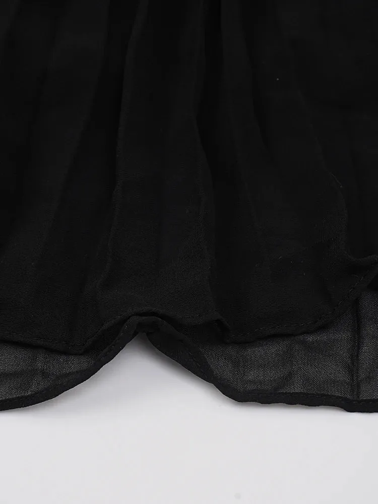 Mary Ruched Pleat Feather Diamond Spliced Dress