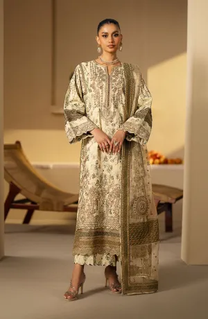 MARYUM & MARIA | Premium Lawn'24 | wood ash | Nadya MS24-636