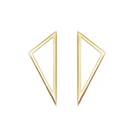 Medium Triangle Earrings | Yellow Gold