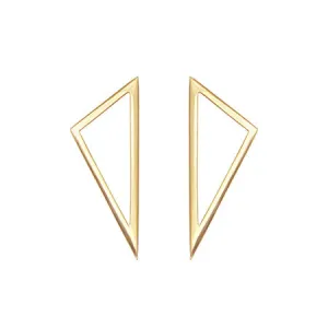Medium Triangle Earrings | Yellow Gold