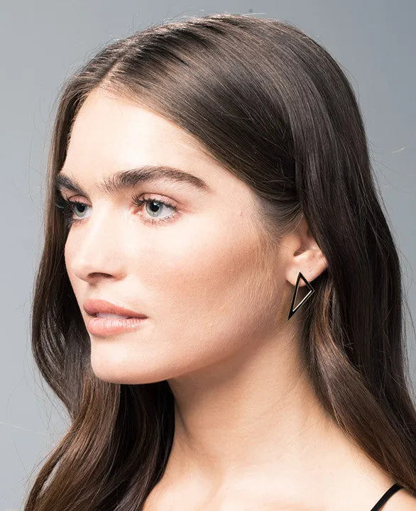 Medium Triangle Earrings | Yellow Gold