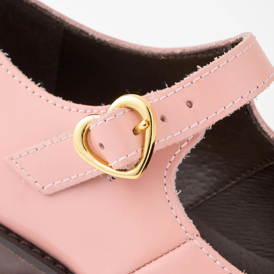 Melting Chocolate Leather Mary Jane (Pale Pink)【Japan Jewelry】