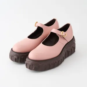 Melting Chocolate Leather Mary Jane (Pale Pink)【Japan Jewelry】