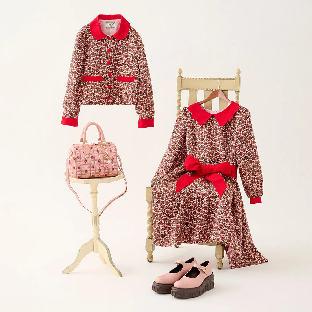 Melting Chocolate Leather Mary Jane (Pale Pink)【Japan Jewelry】
