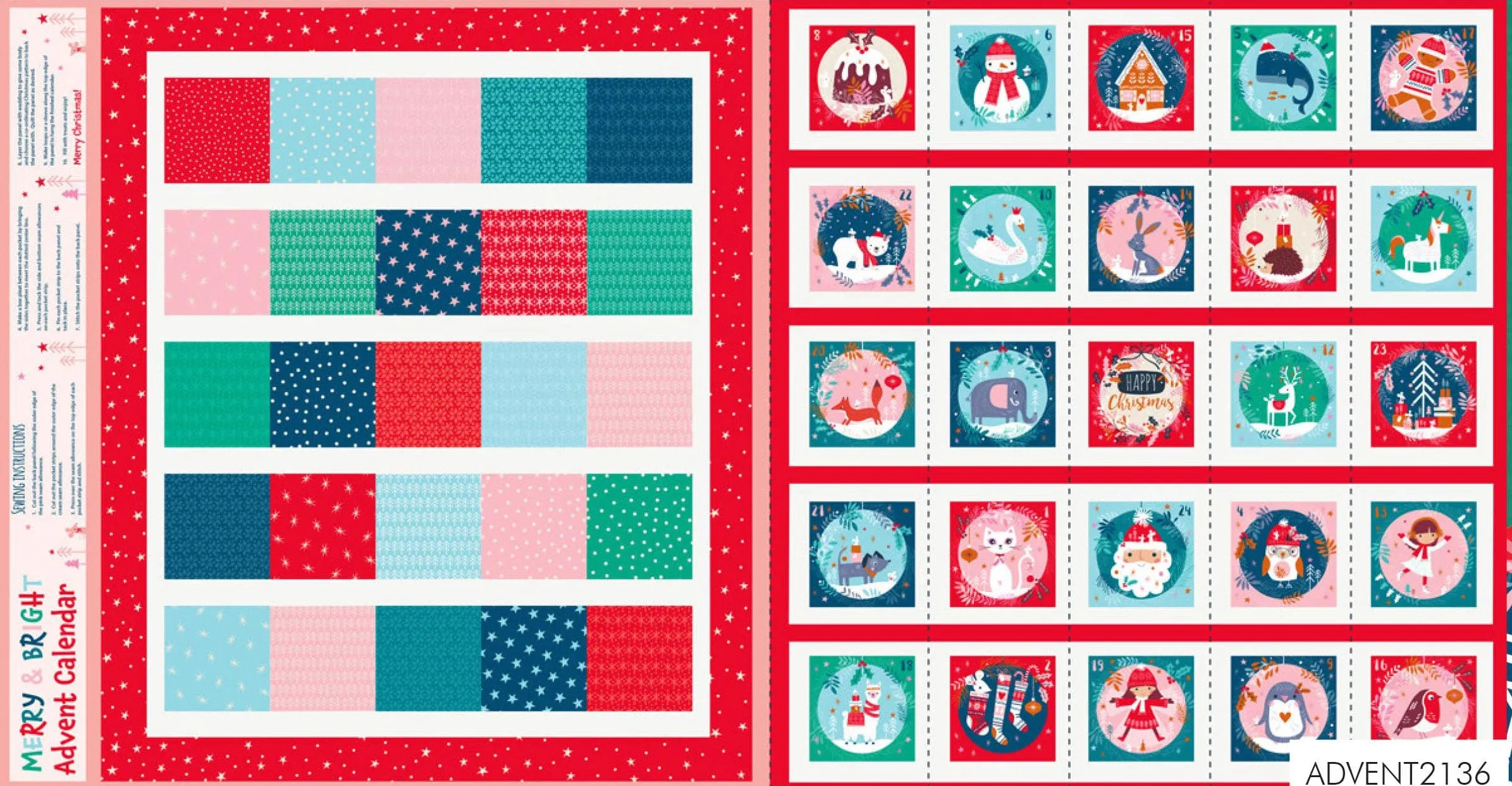 Merry & Bright Advent Calendar panel