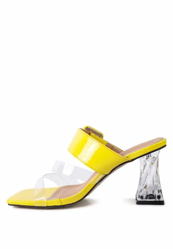 MID HEEL SLIDE SANDALS