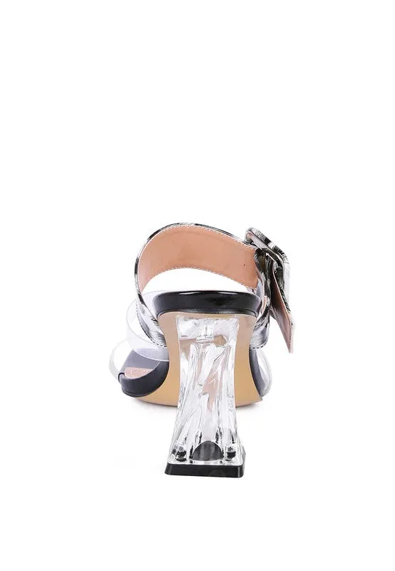 MID HEEL SLIDE SANDALS