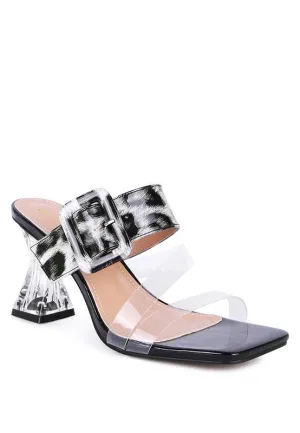 MID HEEL SLIDE SANDALS