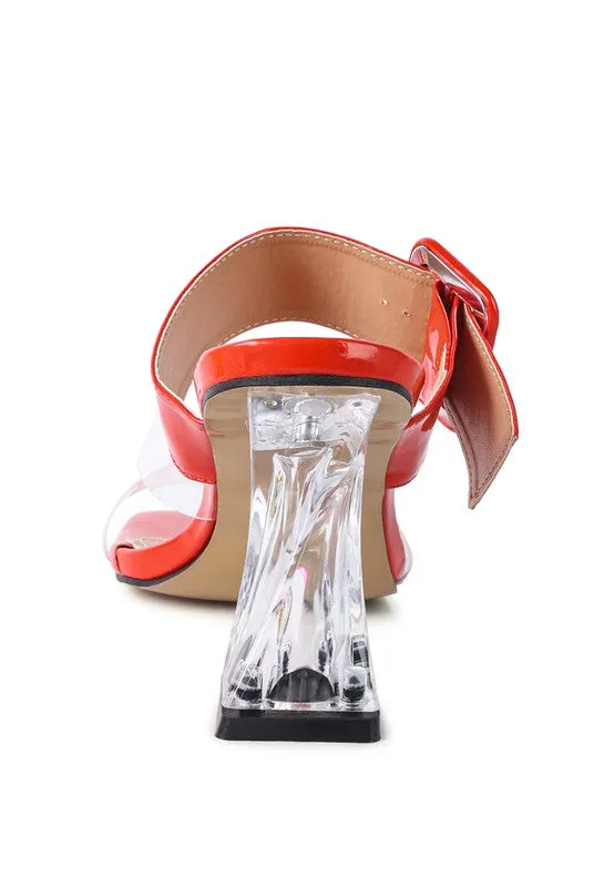 MID HEEL SLIDE SANDALS