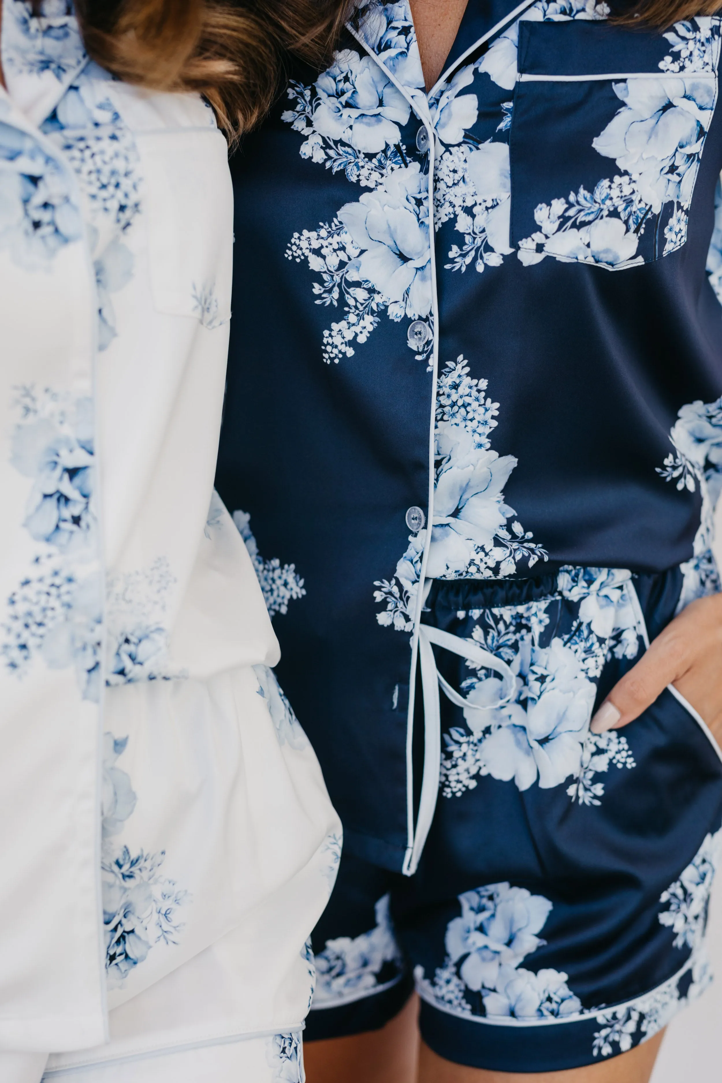 Mileva Bleu De Fleur Printed PJ Set