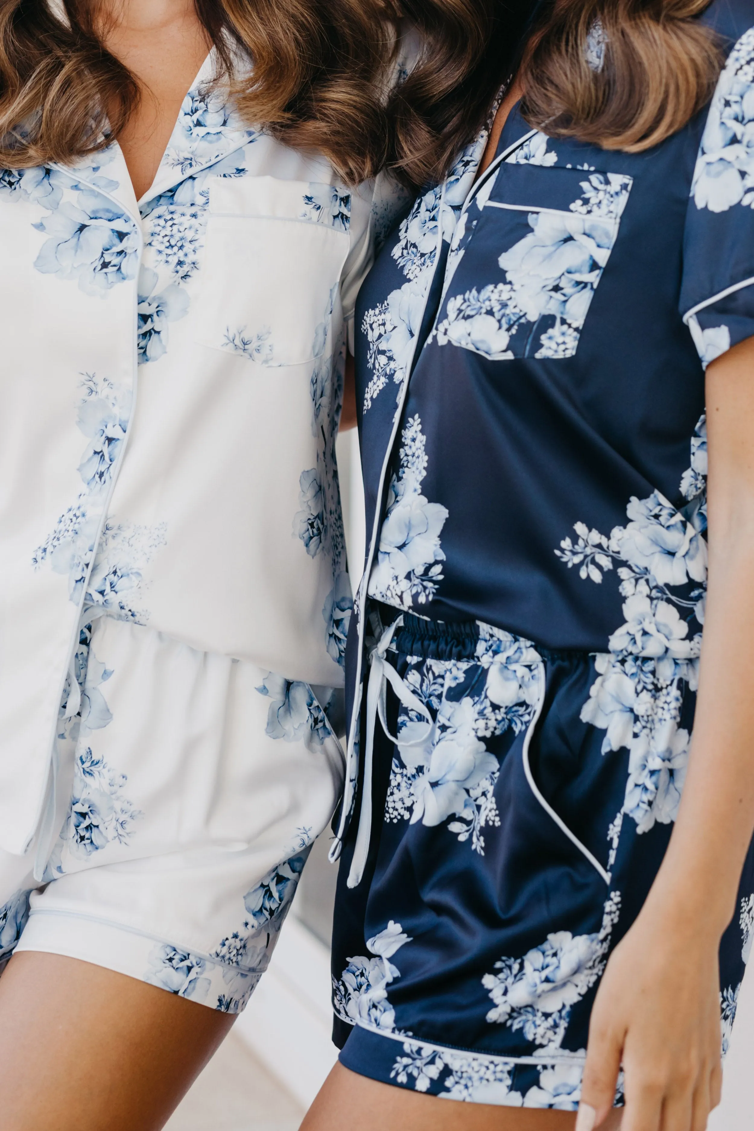 Mileva Bleu De Fleur Printed PJ Set