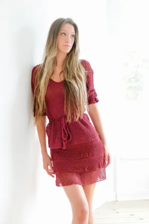 Mini-Mini Skirt in Burgundy